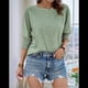 thumbnail image 4 of Blusa Tipo Túnica Informal con Cuello Redondo y Ligera para Mujer, Color Verde , Talla M, 4 of 7