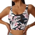 thumbnail image 2 of Uemuo Orchids Flowers Pattern Women's Sports Bra - High Impact Support, Breathable, and Comfortable Athletic Bra for Running, Yoga, and Workouts, 2 of 9