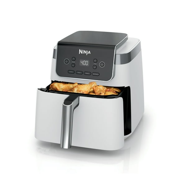 Ninja Pro 4-in-1 Air Fryer, XL 6.5-Qt Basket, 4 Functions, Air Crisp Technology, Non-stick, Crisper Plate, AF180WMWH White