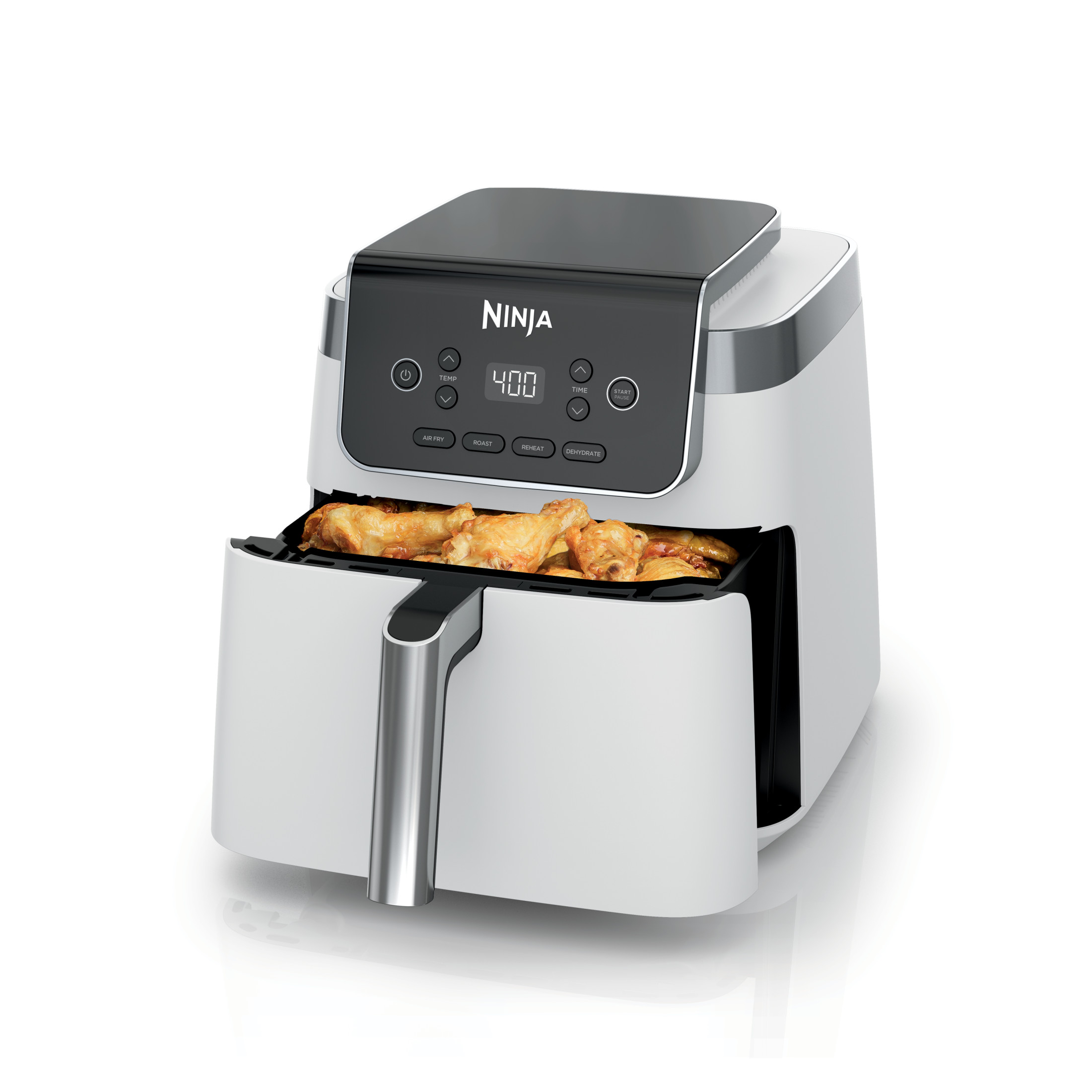 Ninja Air Fryer Pro XL 6.5-Qt, 4-in-1, Air Crisp Technology, Nonstick Crisper Plate, AF180WMWH White