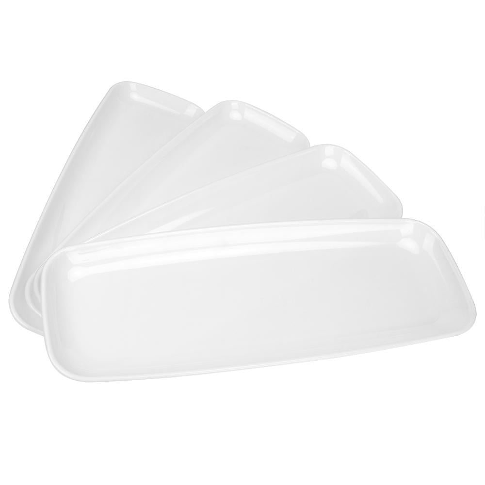 LIVINGbasics Rectangular Plastic Serving Platters/Plates, 44.5cm x 17cm