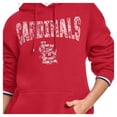thumbnail image 3 of Women's Starter Red St. Louis Cardinals Lace Team Lockup Fleece Hoodie, 3 of 3