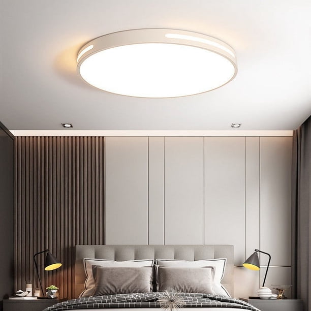 Lámpara de techo led de plástico, lámpara redonda para sala de estar, lámpara para dormitorio, lámpara moderna y sencilla para dormitorio, iluminación para comedor y estudio