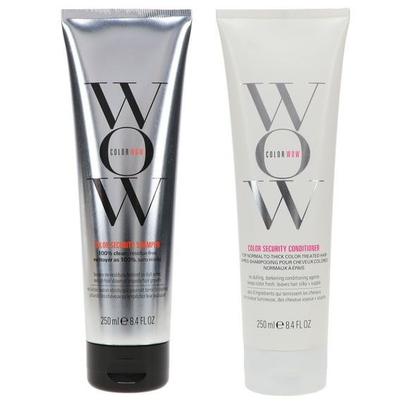 COLOR WOW Color Security Shampoo 8.4 oz & Conditioner, Normal to Thick Hair 8.4 oz Combo Pack
