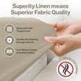 thumbnail image 5 of Superity Linen Fitted Sheet - 100% Cotton Full Size Mattress Cover - Soft, Smooth, and Comfortable - 200 Thread Count - Bed Sheet Stretches to 16 inches for Snug Fit., 5 of 10
