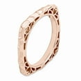 thumbnail image 3 of 925 Sterling Silver Stackable Expressions Polished Pink-plate Princess Square Ring Size: 7; for Adults and Teens; for Women and Men, 3 of 4