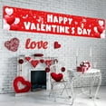 thumbnail image 4 of Uminens Happy Valentine's Day Large Banner - 100x20 Inch | Yard Decorations for Outdoor Party | Valentine's Day Decor, 4 of 8