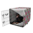 thumbnail image 5 of Dog Lover Dog Crate Cover, Repeating Pattern of Doodle Puppy with Long Ears Glasses and Crown, Easy to Use Pet Kennel Cover Small Dogs Puppies Kittens, 7 Sizes, Pink Multicolor, by Ambesonne, 5 of 6