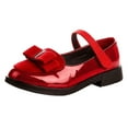 thumbnail image 2 of Miluxas Girls Dress Shoes Leather Princess Party Girls Shoes Girls Mary Jane Ballerina Flat Shoes Red 4.5-5Years, 2 of 6