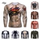 thumbnail image 2 of Nuevo Superman Spiderman Aquaman Camiseta Culturismo Medias Fitness Hombre Secado Rápido Manga Larga Entrenamiento Compresión Camisapangjing, 2 of 4