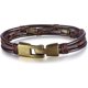 thumbnail image 4 of Xiao Hua Pulsera de cuero vintage para hombre, pulsera de cuerda marrón, 1 pieza, 4 of 5
