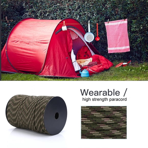Paracord, 550 Paracord Reflectante Cordón Paracaídas Cordón 9 Filamento Núcleo 100m para El Aire Libre, Camping, Rollo de Cuerda de Tienda y Paracaidismo (#5) Ecomeon no