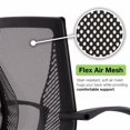 Modern Home Zuna Ergonomic Mesh Mid Back Office Chair, Black & Aqua