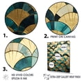 thumbnail image 3 of Designart "Golden Arches In Emerald IV" Abstract Shapes Floater Framed Canvas Art Print, 3 of 5