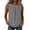 Gray, variant on Women's Pleated Crew Neck Sleeveless Tank Top, Casual Loose Chiffon Tunic Top, Breathable Office Work Daily Blouse for Women S-2XL