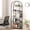 Black + Gray, variant on Memoryfield 5 Tier Bookcase, Arched Display Racks Bookshelves, Metal Frame Modern Storage Rack Shelf Large Wood Book Shelf for Bedroom, Living Room, Home Office, Black