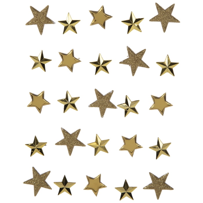 Jolee's Boutique Paper Puffy Gold Stars & Gems Plastic Stickers