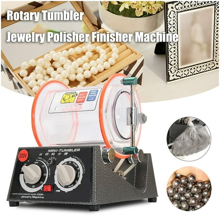 3KG 5 Speed Timing Jewelry Polisher Polishing Rotary Tumbler Finisher Machine + Bead