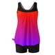 thumbnail image 4 of Trajes de baño tankini para mujer Trajes de baño de dos piezas con espalda de tiras y estampado conservador para mujer Traje de baño de dos piezas para mujer, 4 of 5