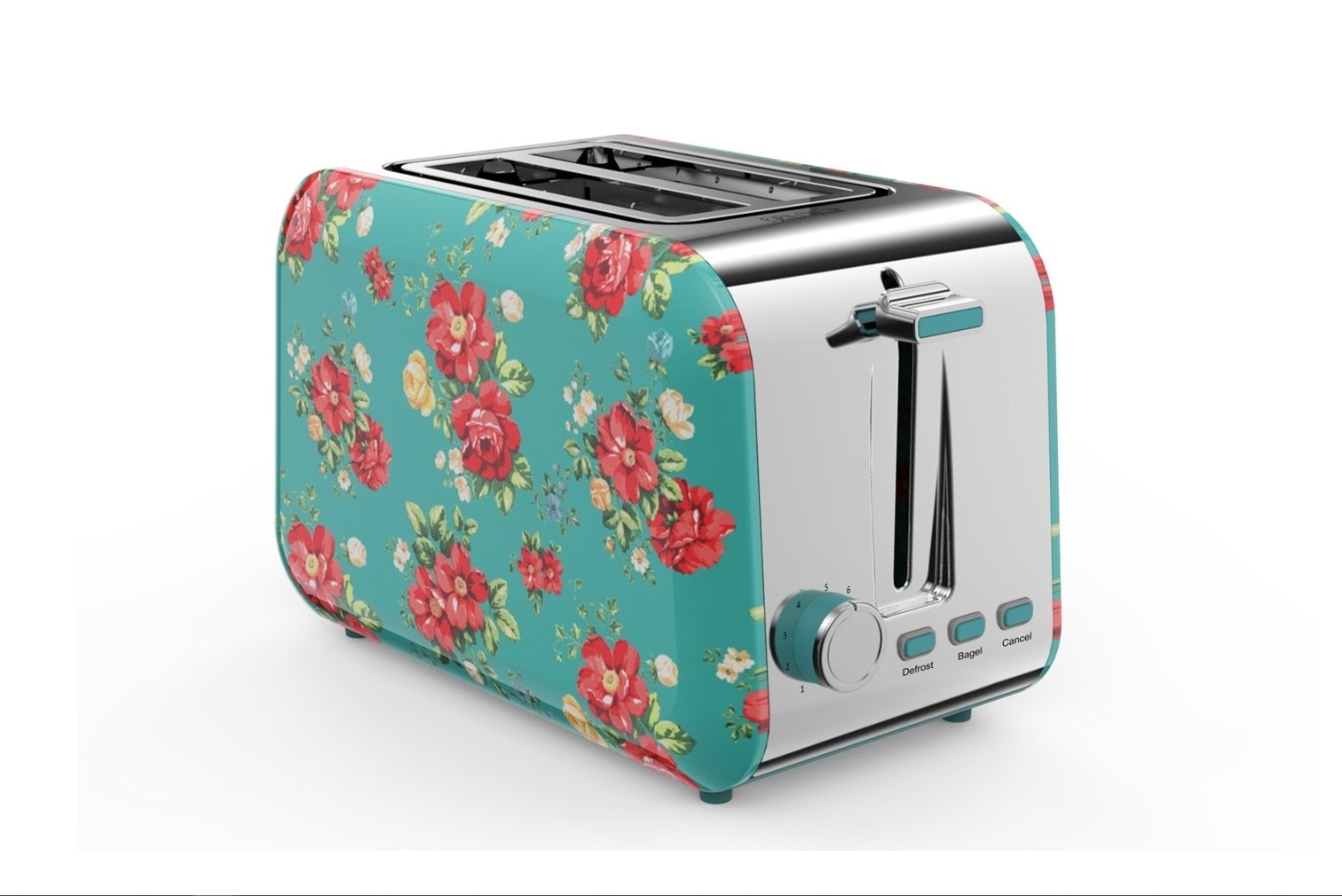 Hot New The Pioneer Woman Fiona Floral Extra-Wide Slot 2-Slice Toaster 