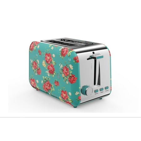 

Vintage Floral Green 2 Slice Toaster