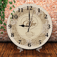 thumbnail image 2 of Eveokoki Rustic Kitchen Wall Clock Wooden Office Coffee Decor Wall Clocks 10 inches Silent Clocks for Kitchen/Office/Coffee Corner Coffee Bar Decoration, 2 of 8