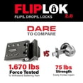 thumbnail image 2 of Cerradura de puerta de alta seguridad FlipLok: 10 veces más resistente que un cerrojo, cerradura con teclado, negro, sin llave, 2 of 5