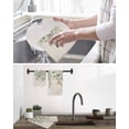 thumbnail image 5 of Green Coastal Kitchen Dish Towels for Drying Dishes Set of 2, Eucalyptus Leaves Summer Beach Starfish Rustic Waffle Weave Microfiber Hand Tea Bathroom Towels Quick Dry & Absorbent Towel 12x12, 5 of 7