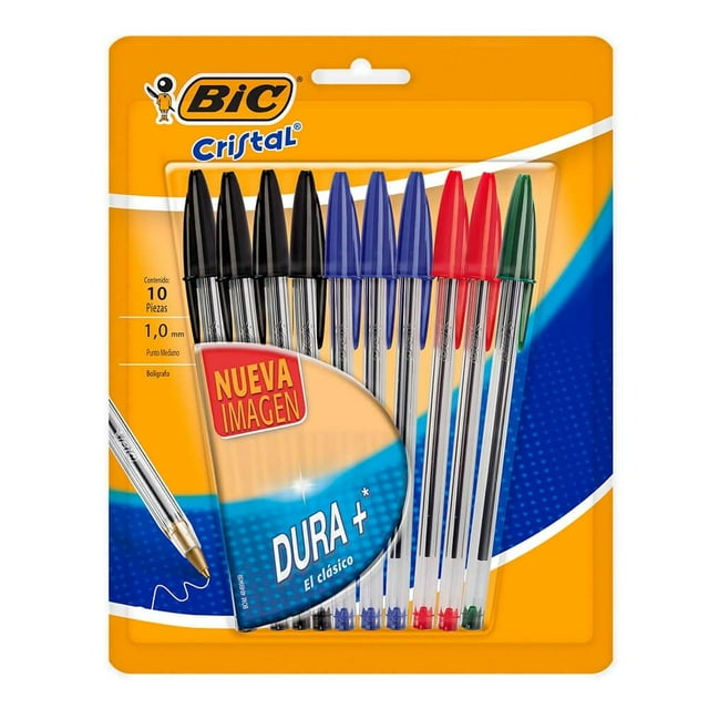 Bolígrafo BIC Cristal Punto Mediano 10 piezas