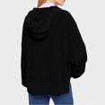 thumbnail image 4 of REUFTI Ladies' Fashionable Loose Casual Solid Color Patchwork Round Neck Long Sleeved Hooded Sweatshirt,Sweatshirts For Women,Winter And Autumn Hoodies,Essentials Hoodie,Soft Fabric,Comfortable, 4 of 7