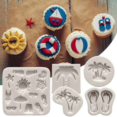 

Fondant Mold Reusable BPA Free Non-stick Easy Clean Flexible Decorative Silicone Coconut Palm Tree Cake Mold for Party