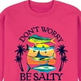 thumbnail image 2 of Instant Message - Don't Worry, Be Salty - Fishing, Hunting, Camping - Men's Crew Neck Fleece Pullover, 2 of 5