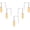 Gold Willow, variant on 11 Pcs Silver Colorado Fishing Spinner Blades for Crappie Spinnerbait, Stainless Steel 0.8mm Wire Crappie Spin for Jig Lure, High Reflectivity for Freshwater Saltwater