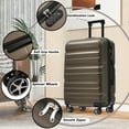 thumbnail image 6 of 28 Inch Luggage, Hardshell ABS Suitcase with Spinner Wheels, Lightweight Durable Large Capacity Travel Luggage for Men Women, Checked, 6 of 6