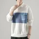 thumbnail image 3 of Camisetas tipo polo para hombre, camisetas de gran tamaño, camisetas de talla grande, ropa japonesa para hombre, camisetas holgadas con bolsillos empalmados, moda Harajuku, tendencias de manga larga 2, 3 of 5
