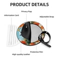thumbnail image 4 of Kangaroo 2Pcs PU Leather Round Luggage Tags with Privacy Cover and Name ID Tag for Suitcase, Handbags, Backpacks, School Bags, 4 of 6