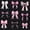 Black Pink 02, variant on Manfei Pink Bow Daisy Love Heart Print Queen Comforter Set for Girls, Cute Bows Bedding Comforter Set, Pink Reversible, 3pcs