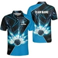 thumbnail image 5 of Custom 3D Bowling Polo Shirts for Men and Women Personalized Team Name Gift Unisex Customized Bowling Short Sleeve Polo Shirt (Cyan, S), 5 of 10
