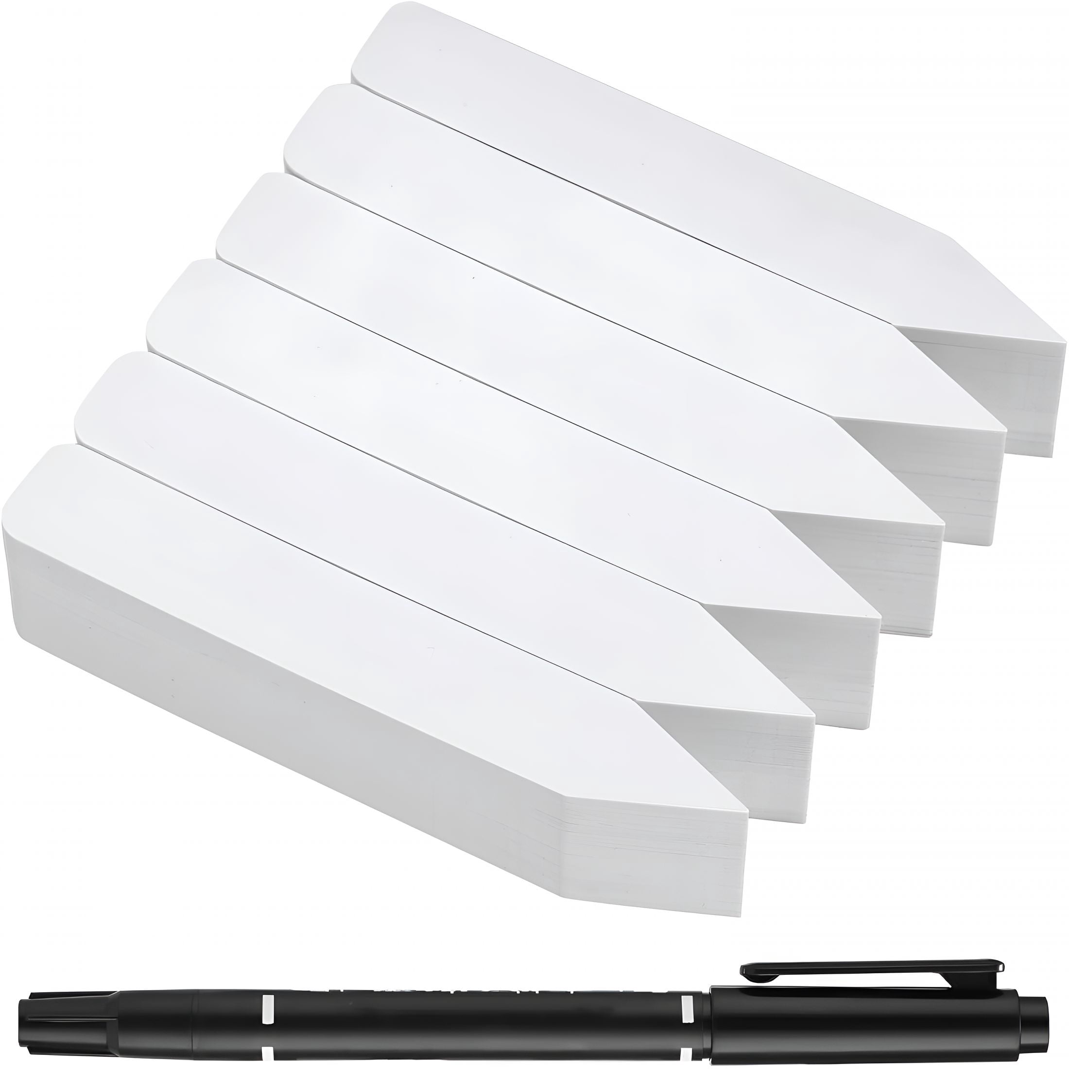 CCOCC 500 Pack Plant Labels, 4 Inch Potted Plant Name Tags Plastic, Seedlings Seed Markers Nursery Plant Stake Tag with Marking Pen for Outdoor Indoor Garden Patio Flower Vegetable, White