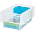 IRIS Letter Size WingLid File Box, 4 Pack, Clear