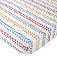 thumbnail image 2 of Baby Essentials 2 Pack of 52”L x 28”W Standard Microfiber Patterned Fitted Elastic Baby Crib Sheets for Newborns, Infants and Toddlers Nursery, Crib, Bed and Mattress in Trucks & Tire Tracks, 2 of 6
