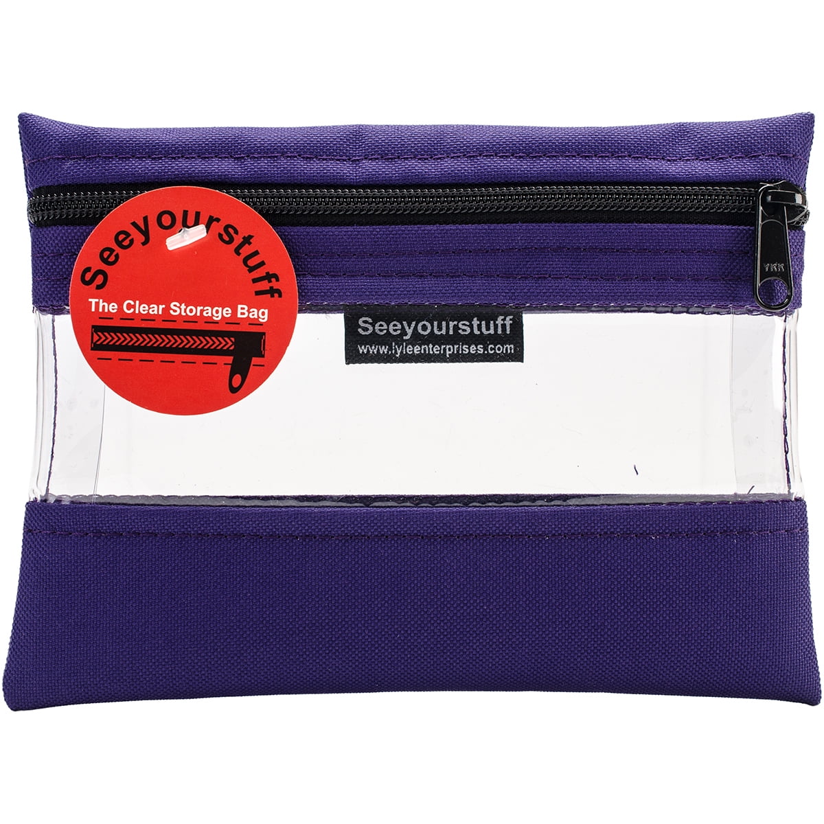 Seeyourstuff Clear Storage Bag 6"X8"Purple