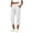 White, variant on felwors Capri Pants Women Petite Summer Pull Capri Joggers Casual Elastic Waist Cropped Pant Beach Clothes White for Size M