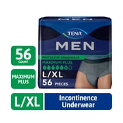 TENA Incontinence Underwear for Men, Protective, Super Plus, Extra Large, 56 Count