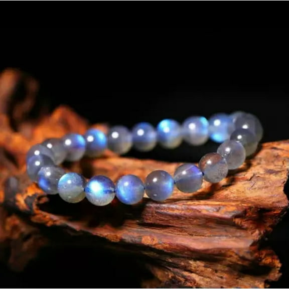 K-KED 6Mm Genuine Moonstone Round Beads Healing Reiki Balance Women Men Bracelet Gifts-default