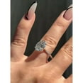 thumbnail image 5 of 2Ct Oval Cut Lab Created Diamond Women's Solitaire Engagement Ring 14k White Gold Plated Silver, 5 of 5