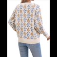 thumbnail image 3 of Suéter de Cuello Redondo de Larga para Mujer, Estampado de Otoño, Jersey de Punto de Gran Tamaño, Ropa de Moda Albaricoque S, 3 of 10