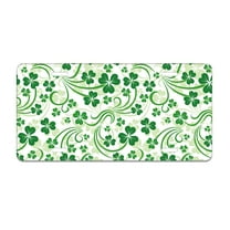 Smoaffly St Patrick'S Day Shamrock License Plate Decorative Car Front License Plate Cover Vanity Tag Metal Car Plate Aluminum Novelty License Plate for Men/Women Car 6 X 12 Inch