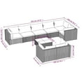 thumbnail image 4 of vidaXL 9 Piece Patio Lounge Set with Cushions Brown Poly Rattan, 4 of 5