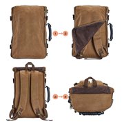 KAUKKO Outdoor Travel Men Backpack, Hiking Camping Canvas Rucksack